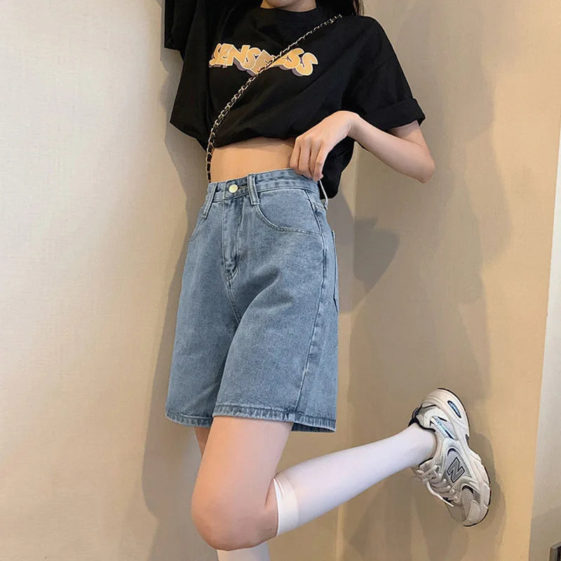 Women Jean High Waist Denim Pants