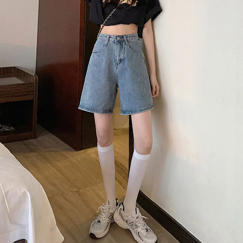 Women Jean High Waist Denim Pants