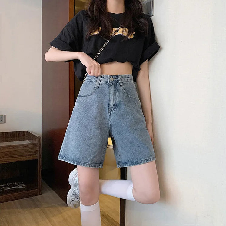 Women Jean High Waist Denim Pants