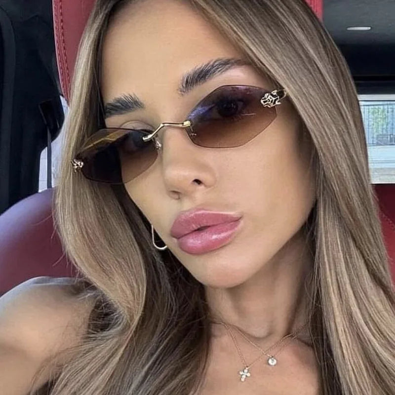 Style Rhombus Frame Fashion Glasses