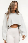 Active Comfort Long Sleeved Sweatshirt Crop Top