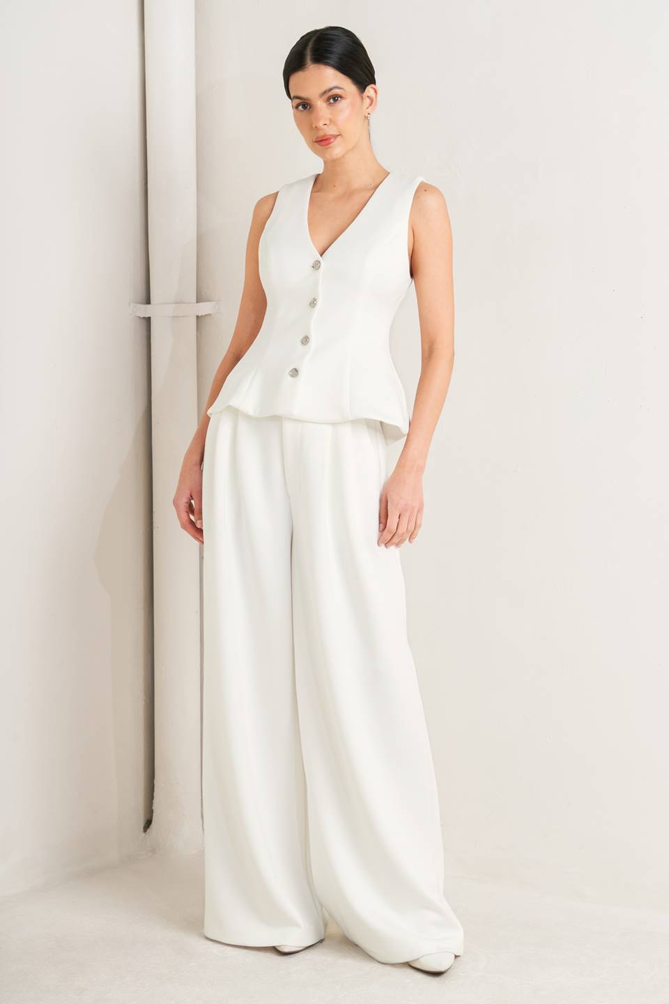 Pure Elegance Woven Vest