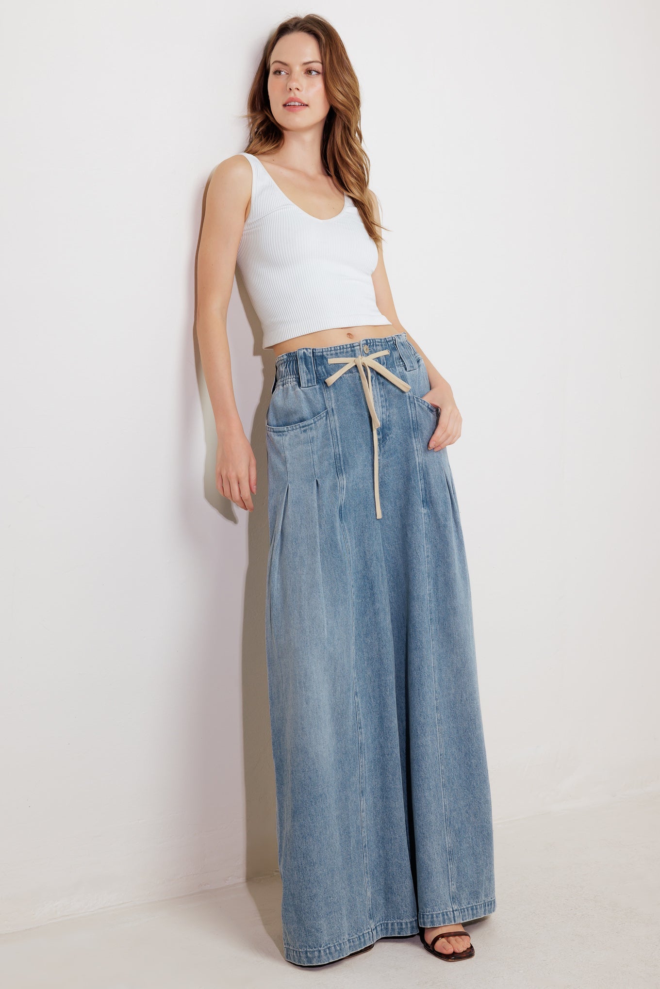 CALM & COLLECTED BLUE DENIM PANTS