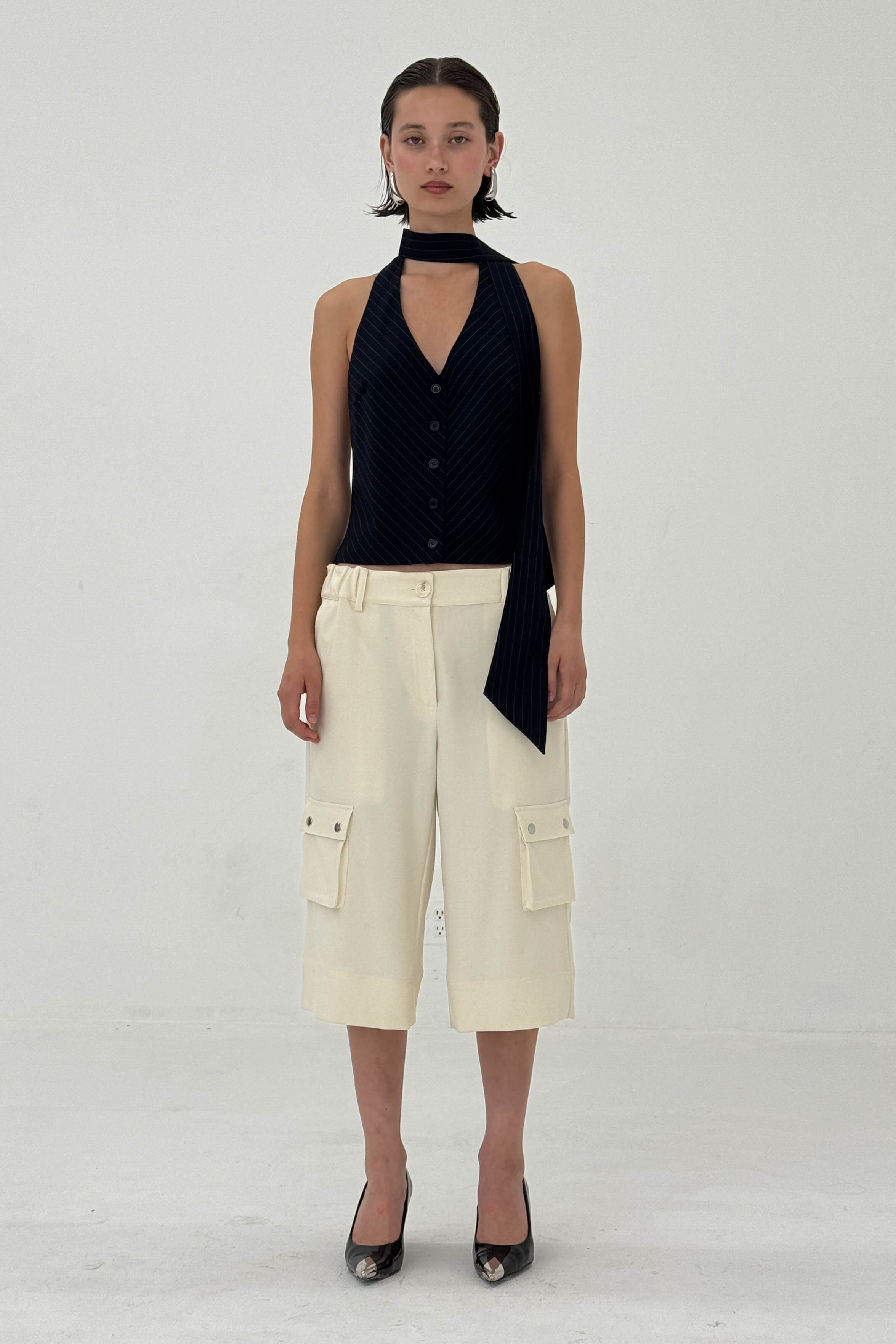 Chad Tie-Neck Halter Top