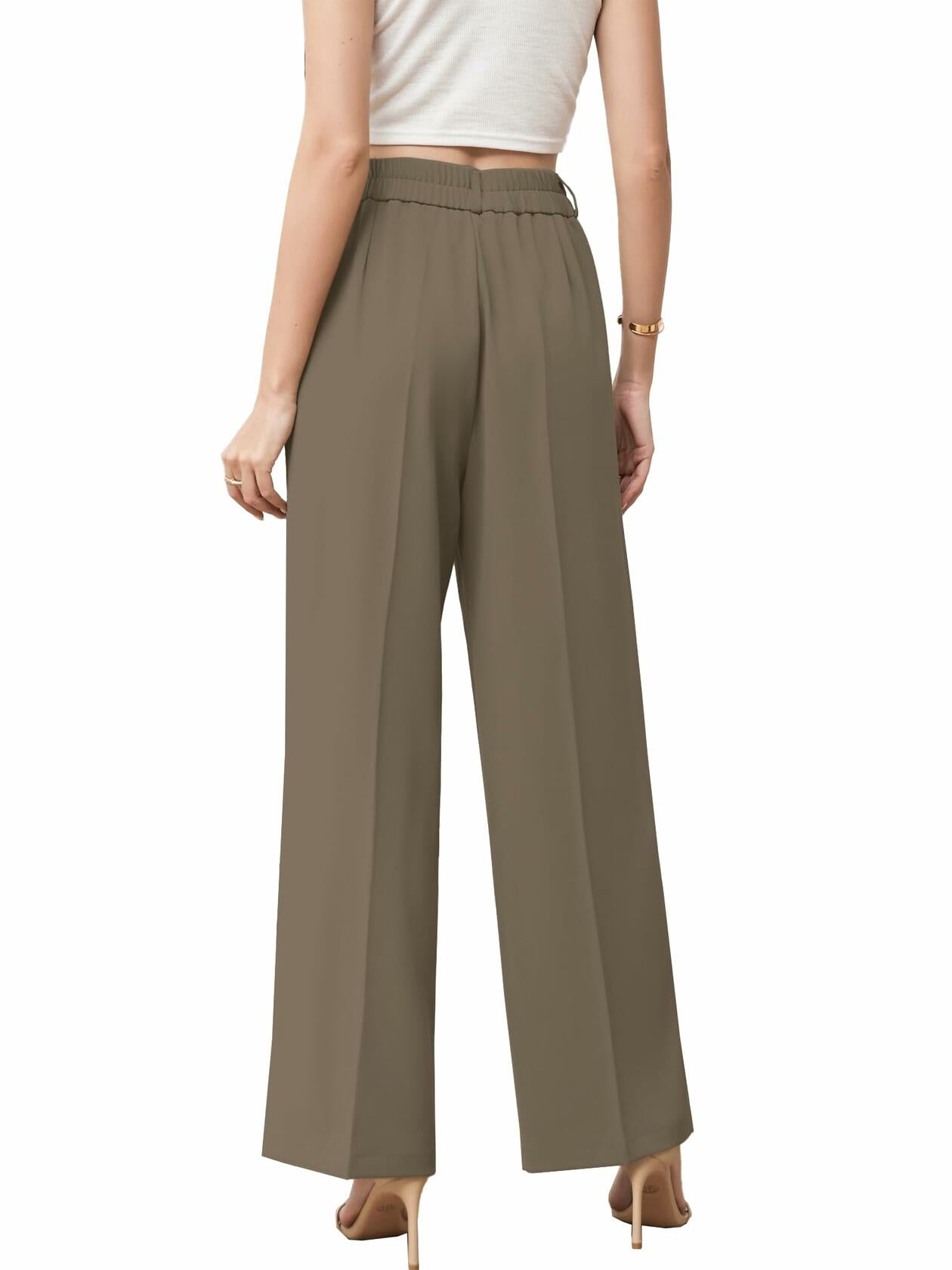 Womens Business Casual Wide Leg Long Dress Pants