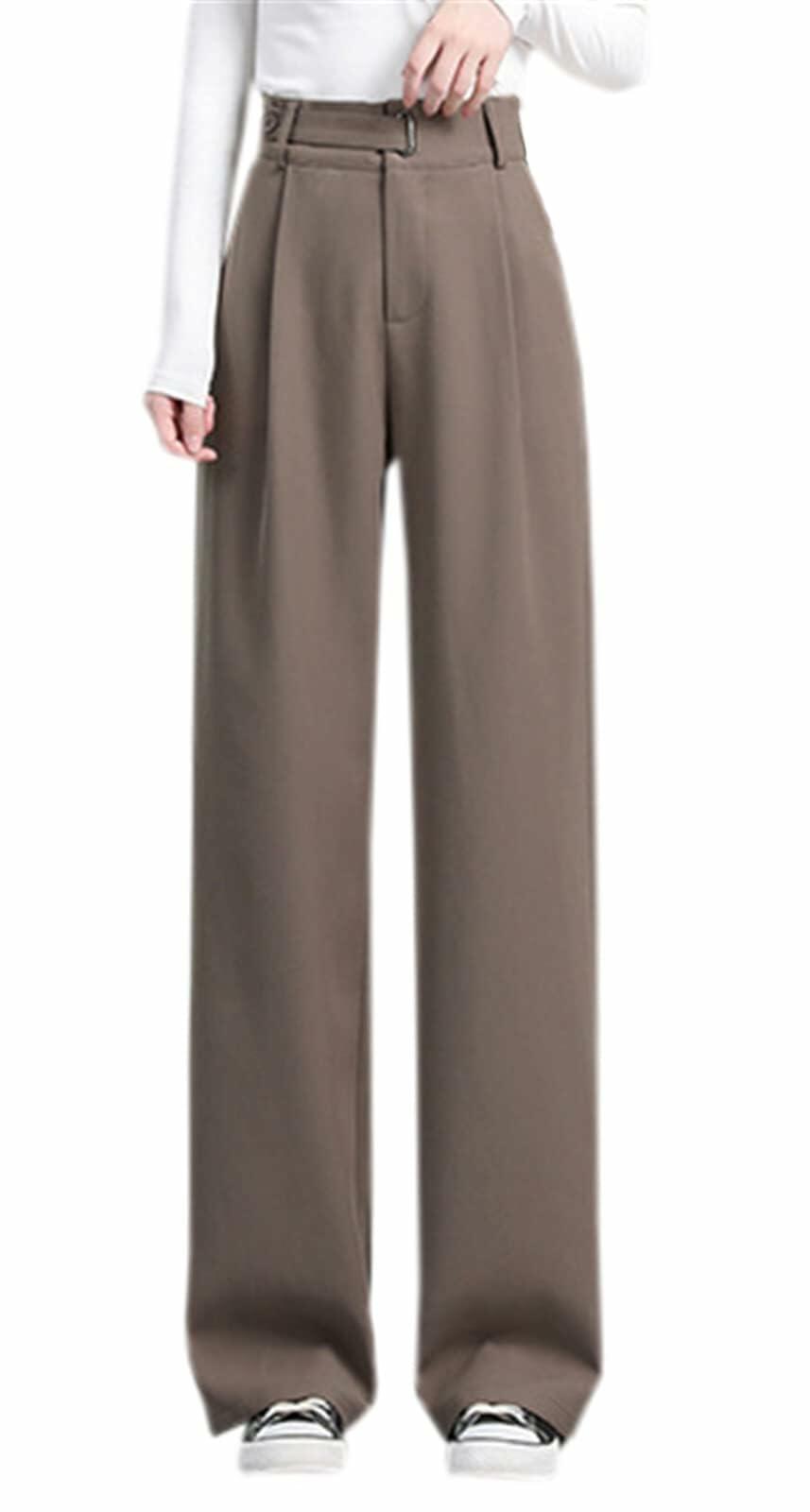 Womens Business Casual Wide Leg Long Dress Pants