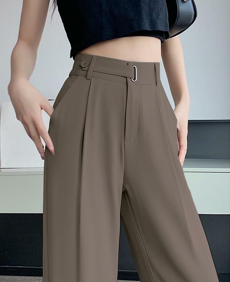 Womens Business Casual Wide Leg Long Dress Pants