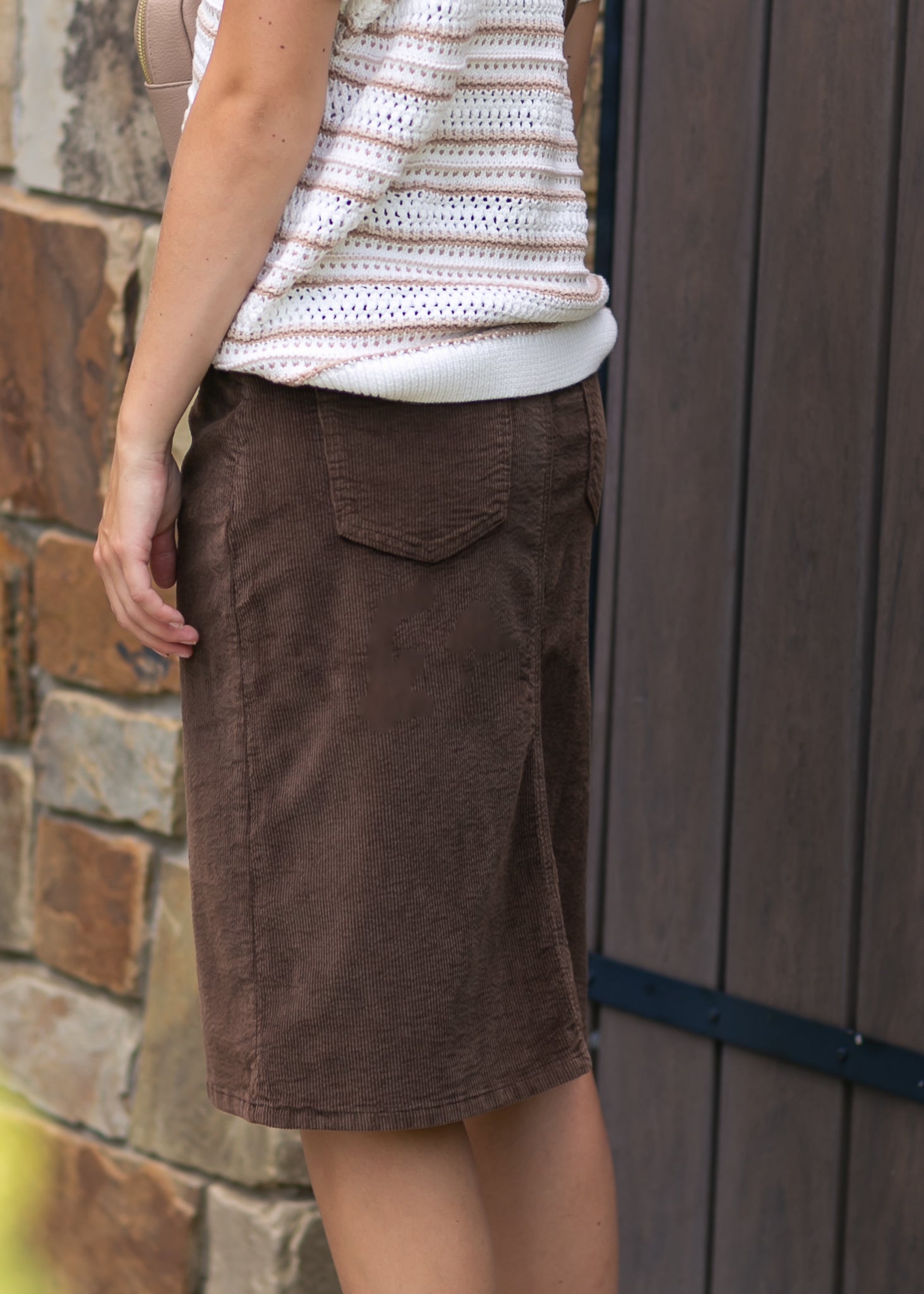 Remi Corduroy Midi Skirt